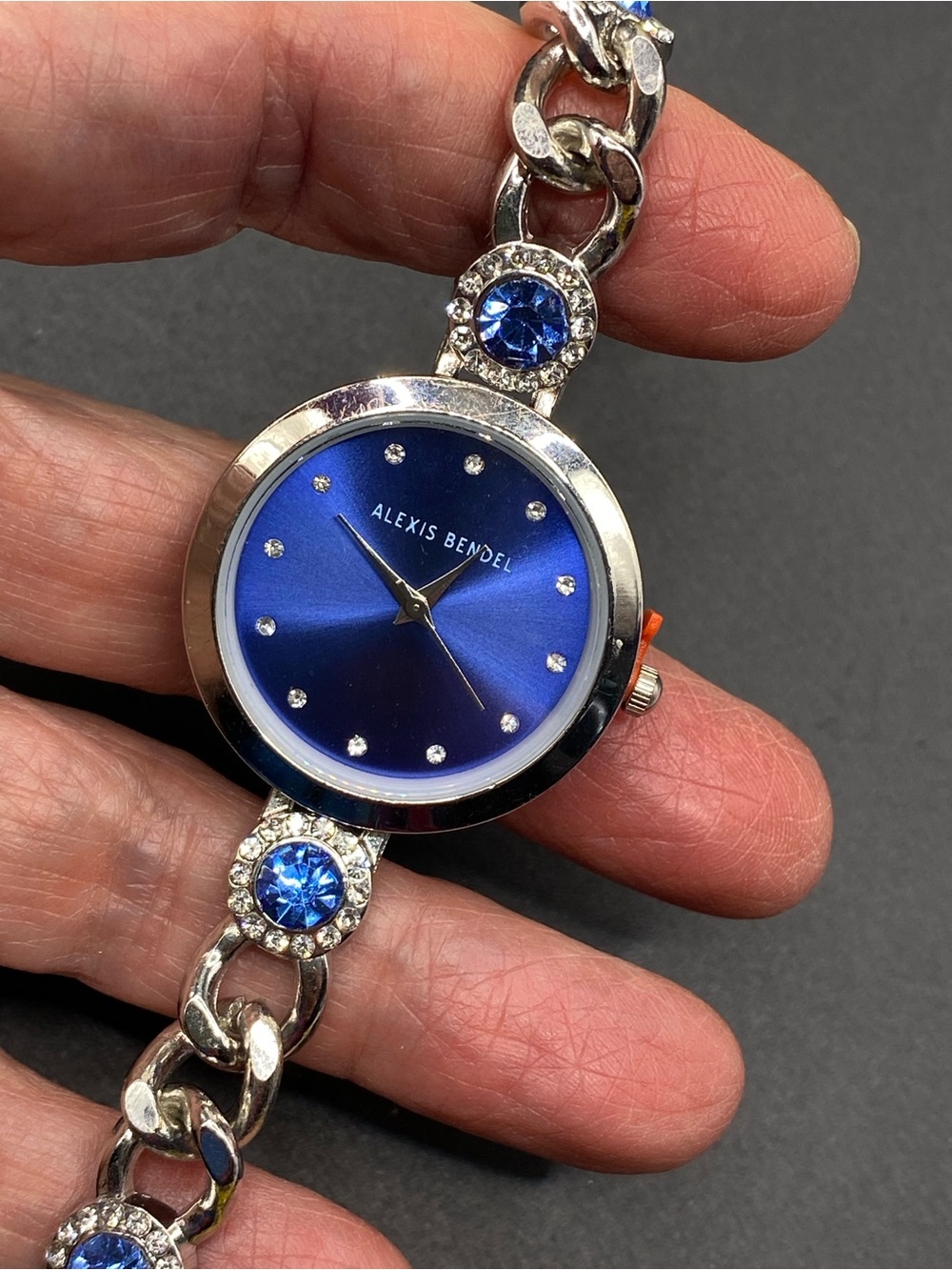 ALEXIS BENDEL Silver & Blue Quartz Watch - Picture 3 of 8
